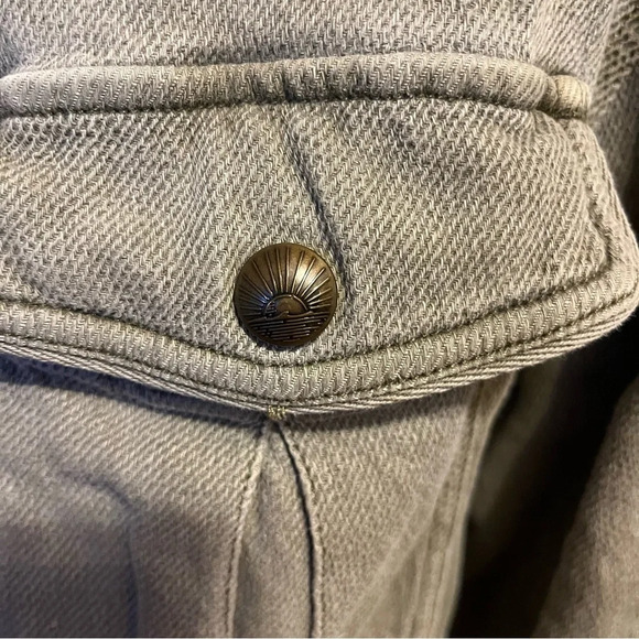 FAHERTY ~ Monterey Utility Jacket in Hawkeye Green Small Cotton Linen Blend - Picture 6 of 12